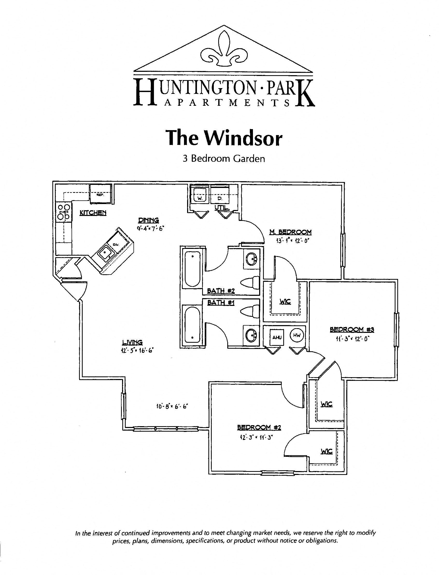 Low Income Housing at Huntington Park Apartments - Floor Plan Low Income Housing in Boalsburg, Pa | Huntington Park Apartments | Property Management, Inc.